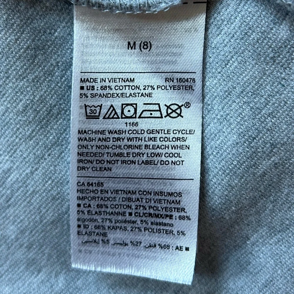 Old Navy Girl dress school uniform size M 8  Gray short sleeves - Picture 4 of 6